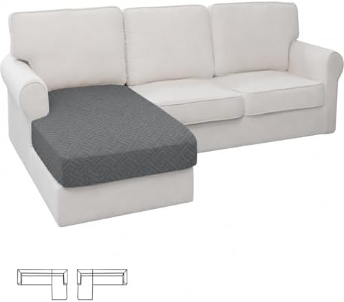 XINEAGE Stretch Chaise Cover for L Shaped Sofa Individual Sofa Slipcovers by XINEAGE
