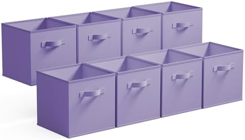 GRANNY SAYS 11 Inch Cube Storage Bins, Lavender Purple, 8-Pack by GRANNYSAYS