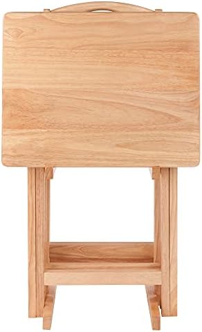 Winsome Wood Alex Snack Table Natural Set 5 Pc, 25.98 inches - Image 5