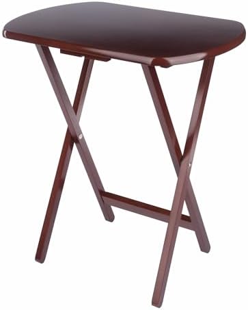 Winsome Corbett Set of 2 Oversized Foldable Snack Tables, Easy to Store Portable Fold Up Table Set for Kitchen, Living Room TV Dining, Crafts, Puzzles, Work from Home - Image 5