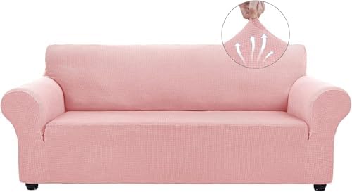 Asnomy Stretch Oversized Couch Covers for Sofa Slipcover,Pink by Asnomy