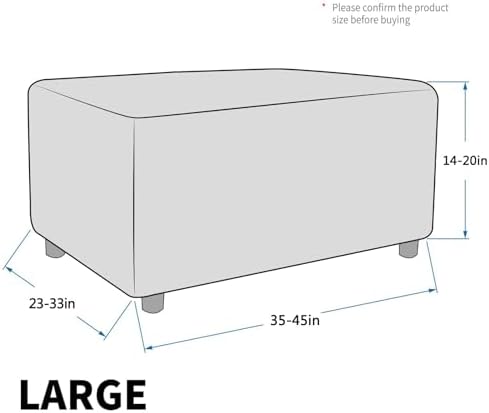 MAXIJIN Velvet Ottoman Slipcover Stretch Square Rectangle Footstool Slipcover Folding Storage Ottoman Covers for Living Room with Elastic Bottom (Ottoman Large, White) - Image 3
