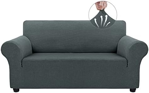 Asnomy Stretch Couch Covers Washable, loveseat Covers Slipcovers,Gray by Asnomy