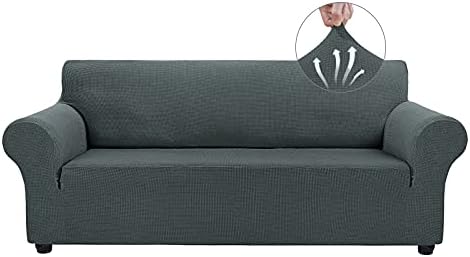 Asnomy Stretch Oversized Couch Covers for Sofa Slipcover,Gray by Asnomy