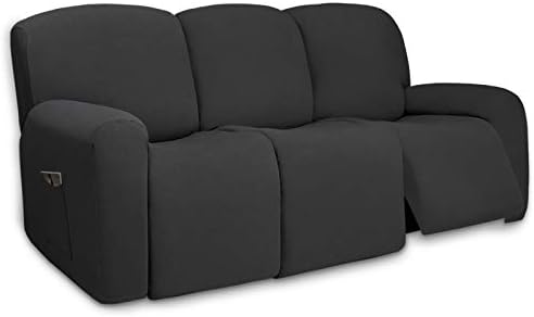 PureFit Super Stretch 3 Seats Recliner Sofa Couch Cover with Pocket by PureFit