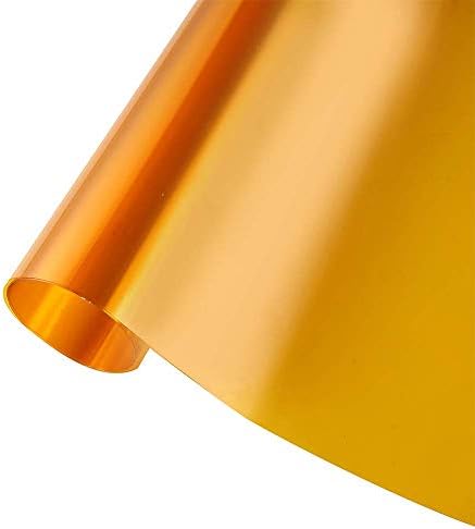 Transparent Decorative Window Film Anti UV Colorful Adhesive Vinyl Heat Insulation Solar Window Tinting Sheets Glass Film for Christmas Home Decoration, 35.4Inch x 10Feet, Gold by SUMAGITIN