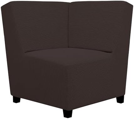 Easy-Going Stretch Soft Sectional Corner Sofa Couch Slipcover Chocolate by Easy-Going
