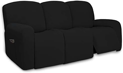 PureFit Super Stretch 3 Seats Recliner Sofa Couch Cover with Pocket by PureFit