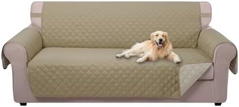 U-NICE HOME Reversible Sofa Cover Couch Cover for Dogs, Light Camel/Beige by U-NICEHOME
