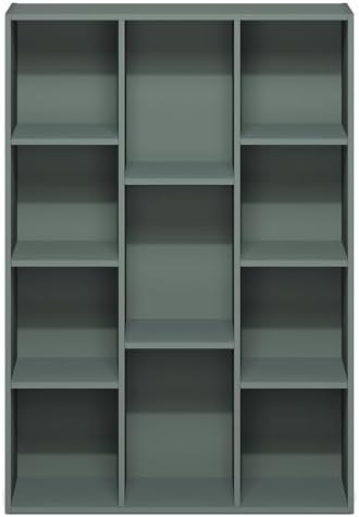 Furinno LUDER Book Shelf, 11-Cube Bookshelf, Reversible Bookcase, 9.4 x 29.1 x 41.7, Easy Assembly, for Living Room, Bedroom, Home Office, Sage Green - Image 7