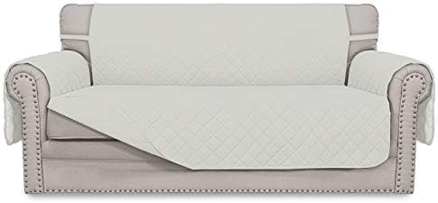 Easy-Going Reversible Couch Cover, 2 Cushion Sofa, Ivory/Ivory by Easy-Going