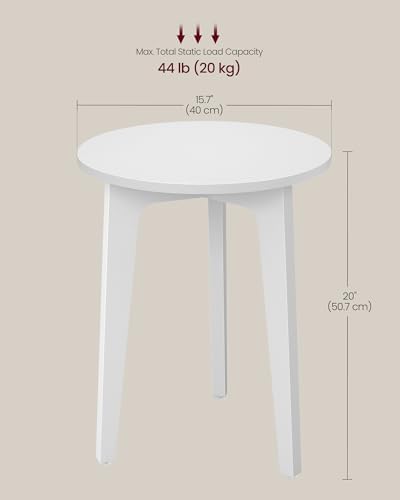 VASAGLE Side Table, 1-Tier Small Round End Table, Nightstand - Image 2