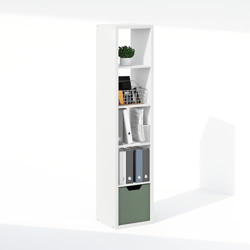 Furinno Cubic Extra Thick 5-Cube Closet Organizers and Storage, White - Image 5