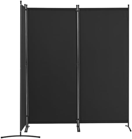 VEVOR Room Divider, 3 Panel Room Dividers and Folding Privacy Screens, Fabric Partition Room Dividers for Office, Bedroom, Dining Room, Study, Freestanding, Black by VEVOR
