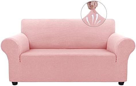 Asnomy Stretch Couch Covers Washable,loveseat Cover Slipcovers,Pink by Asnomy