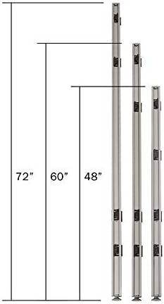 GOF 6ft / 72" H L-Post Connector for L Shaped Partitions, Office Large Fabric Privacy Room Divider Panel Part (L Post 72" Height) - Image 5