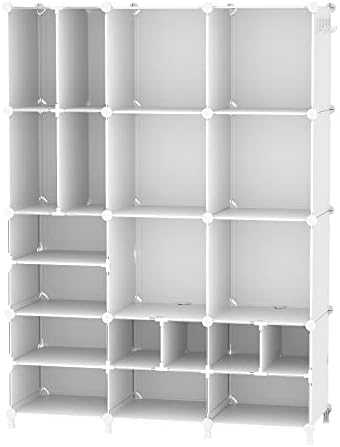 AWTATOS Cube Storage Closet Organizer Storage 12 Cube Shelves, White by AWTATOS