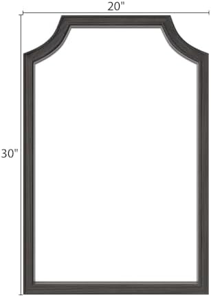 WallBeyond Scalloped Wood Mirror for Small Bathroom Vanity 20x30 Inch Rectangle Wall Mirror Decor for Hallway Bedroom Living Room Home (Black) - Image 6