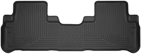 Husky Liners Weatherbeater Floor Mats | Fits 2014-2019 Toyota Highlander | 2nd Row, 2-pc Black - 11761 by HuskyLiners%C2%AE