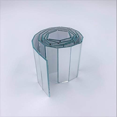 1/2" x 2" Adhesive Mirror Tile Row Real Glass Rectangular Mirror Sticker for Craft Projects - Image 4