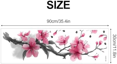 ANNA QUEEN Ink Cherry Blossom Branch Wall Decals | Peel and Stick Watercolor Floral Wall Stickers – Removable Asian Style Vinyl Wall Art for Bedroom, Living Room, Office & Zen Décor - Image 2