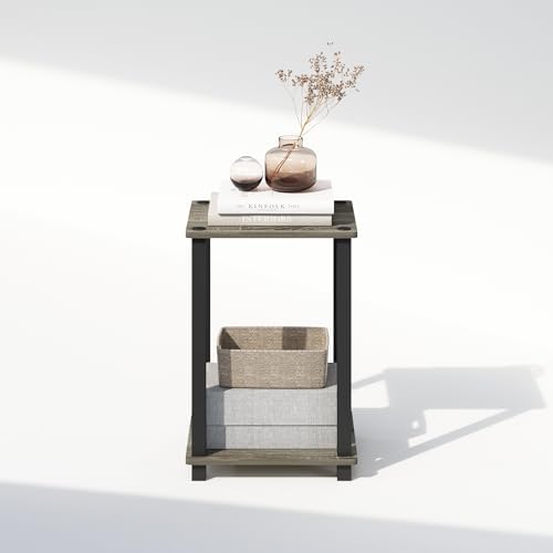 Furinno Simplistic Toolless 2-Tier Compact Night Stand, French Oak - Image 4