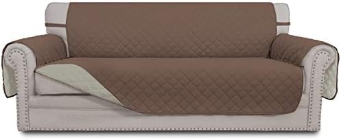 Easy-Going Reversible Couch Cover for 3 Cushion Sofa, Large Brown/Beige by Easy-Going