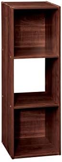 ClosetMaid Cubeicals 3 Cube Storage Shelf Organizer Bookshelf - Vertical/Horizontal, Easy Assembly - Dark Cherry Finish - Image 5