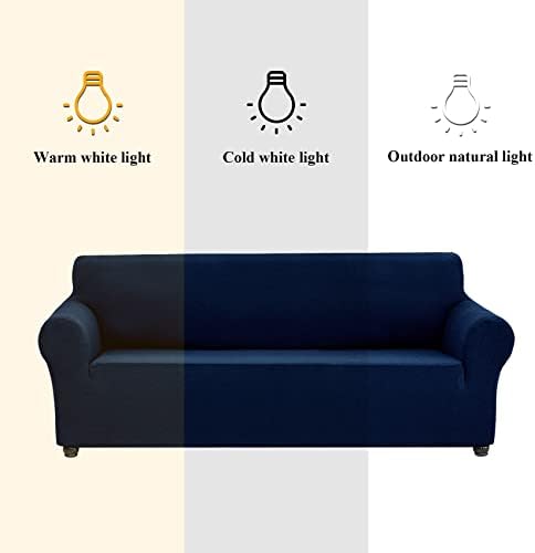 Joccun Stretch Couch Cover Slipcovers, 1-Piece Sofa Covers for 3 Cushion Couch Spandex Jacquard Washable Furniture Protector Cover for Living Room,Kids,Pets(Sofa,Navy) - Image 3
