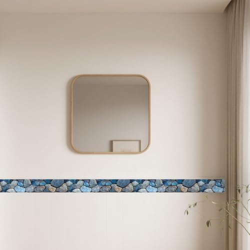 IVN Wallpaper Border Peel and Stick Wall Blue Stone 4x196 Inch - Image 6