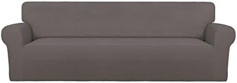 PureFit Stretch Couch Covers for Sofa 4 Seater Slipcovers Taupe by PureFit