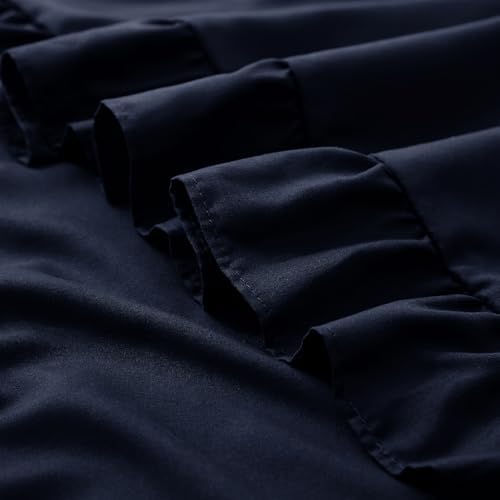 KKJIAF 2 Pack Ruffle Pillow Cases 24x24 Inches, Navy Blue - Image 7