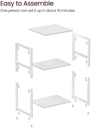 VASAGLE Side Table, Small End Table, Tall Nightstand, Steel Frame - Image 6
