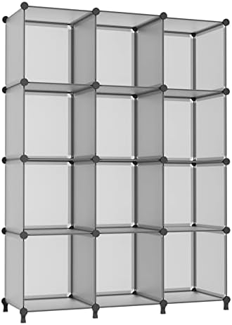 AWTATOS 12 Cube Storage Organizer, Closet Organizer Storage Shelves, Grey by AWTATOS