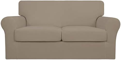Easy-Going 3 Pieces Stretch Loveseat Couch Cover for 2 Cushion Washable by Easy-Going