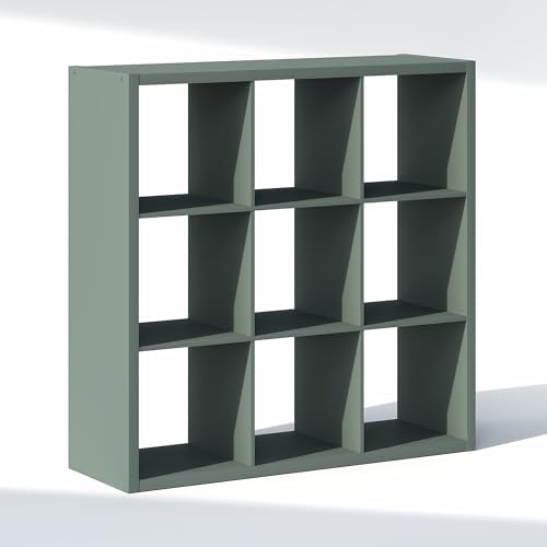 Furinno Cubic Extra Thick 9-Cube Closet Organizers and Storage, Sage Green - Image 7