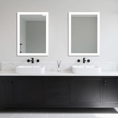 Bathroom Mirror for Over Sink 36x24 Inch Rectangular Wall Mirror, White - Image 4