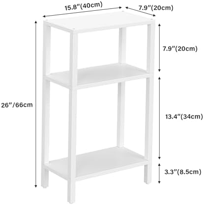 TUTOTAK Narrow Side Table, 3-Tier Small End Table for Couch - Image 2