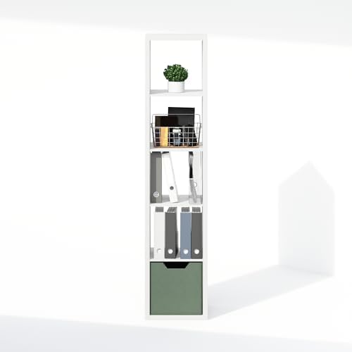Furinno Cubic Extra Thick 5-Cube Closet Organizers and Storage, White - Image 6