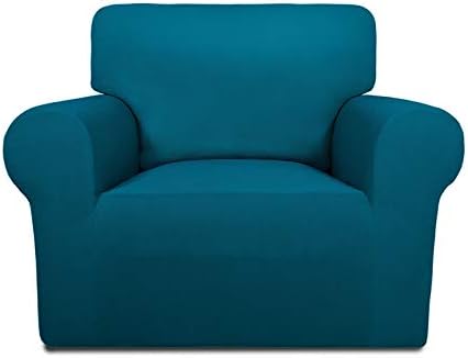 PureFit Stretch Chair Covers Fleece Couch Covers for Sofa Peacock Blue by PureFit