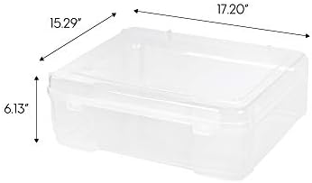 IRIS USA Scrapbook Case |Made in USA| Fits 12"x12" - Thick (1-Pack) - Clear - Image 2