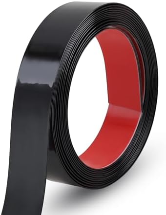 Gaahing 196.8" x 1.5" Shiny Black Molding & Wall Trim, Flexible Peel and Stick Decorative Strip for Tile, Mirror, Ceiling, Floor, Panel, Cabinet by Getallthemoldingtrimsyoulike