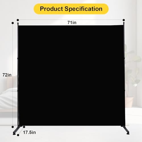 Room Divider Single Panel Folding Privacy Screen,Wall Divider for Partition - Image 5