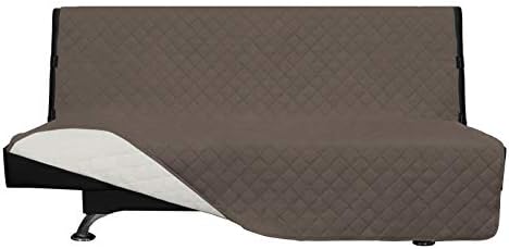 Easy-Going Reversible Couch Cover, Large Futon Sofa, Taupe/Ivory by Easy-Going