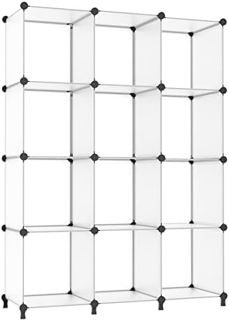 AWTATOS Closet Organizer, 12 Cube Storage Organizer, Translucent by AWTATOS