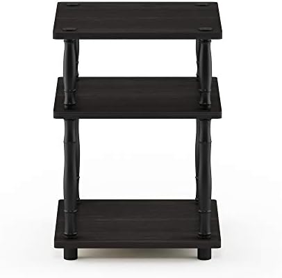 Furinno Turn-N-Tube Toolless 3-Tier Night Stand, Open Shelf, Espresso - Image 6