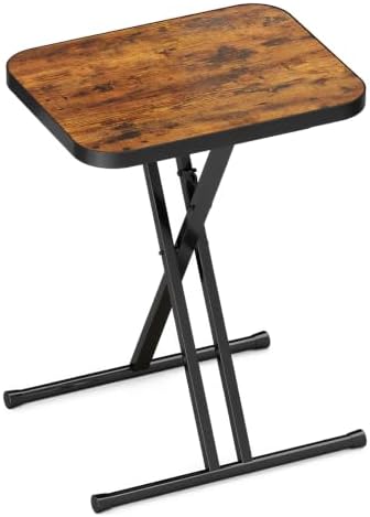 Kitstorack Folding TV Tray Table, 1 Pack, No Assembly, Rounded Metal Rim by Kitstorack