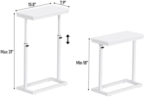 TUTOTAK End Table, Side Table, Tall Couch Table, Sofa Table - Image 3