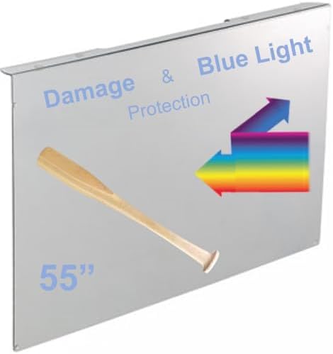 VizoBlueX 55 inch Blue Light and Damage TV Screen Protector. Protection Shield & Anti-Blue Light Filter Blocking UV for LCD LED 4K OLED QLED (48.4 x 28.5 inch) by VizoBlueX