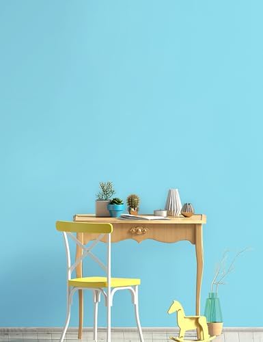 Blue Peel and Stick Wallpaper - Light Blue for Bedroom and Bathroom - Removable Vinyl Matte 15.7"x394" - Image 3